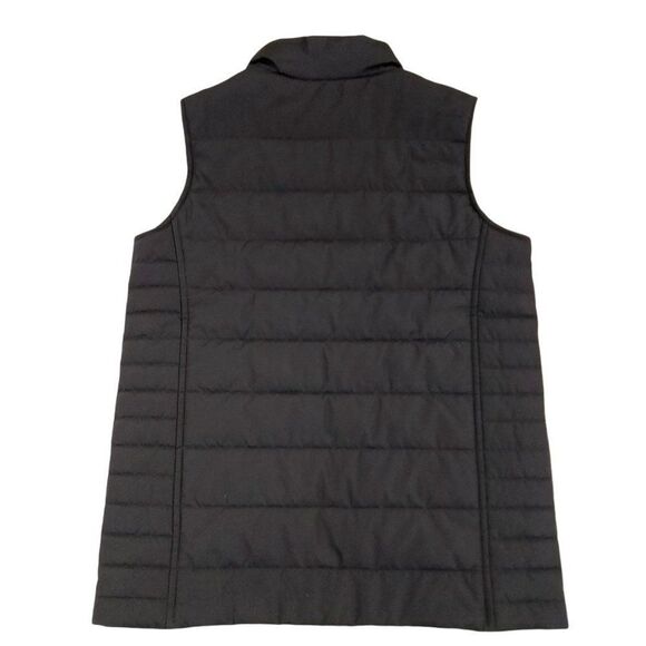 Lands' End Kids Puffer Vest Size Medium (5-6) Black Full Zip Snap Insulated - Picture 2 of 8